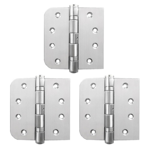 Stainless Steel Hinges Exterior Door Hinges Ball Bearing Door Hinge for Door 3.5 inch with 5/8 Radius Corners Commercial Interior Outdoor Heavy Duty Hinges (SUS304 Silver 4 inch)