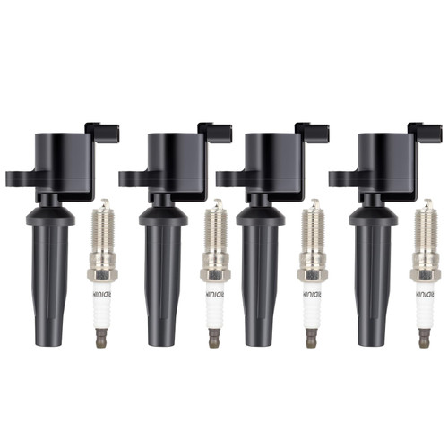ECCPP FD505 4 ignition coils with 4 iridium Spark Plugs for ford for Lincoln for Mercury Escape C-Max Fusion Transit Connect MKZ for Mariner Milan 2.0L 2.5L FD505 DG-507 DG-541