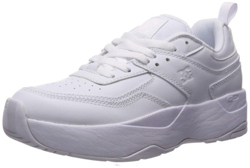 DC Women's E.TRIBEKA Platform Skate Shoe, White, 5 M US