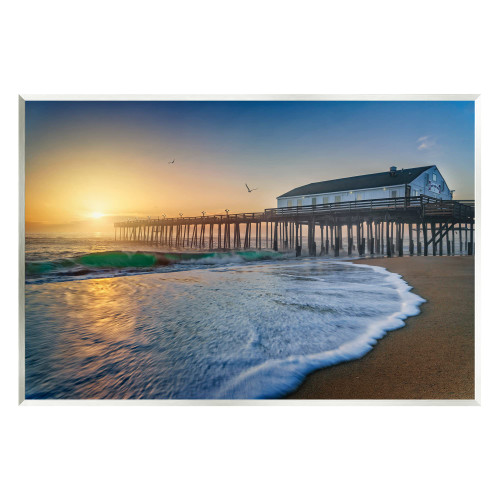 Stupell Industries Sunlit Coastal Pier Ocean Foam Wall Plaque Art, Design by Rick Berk