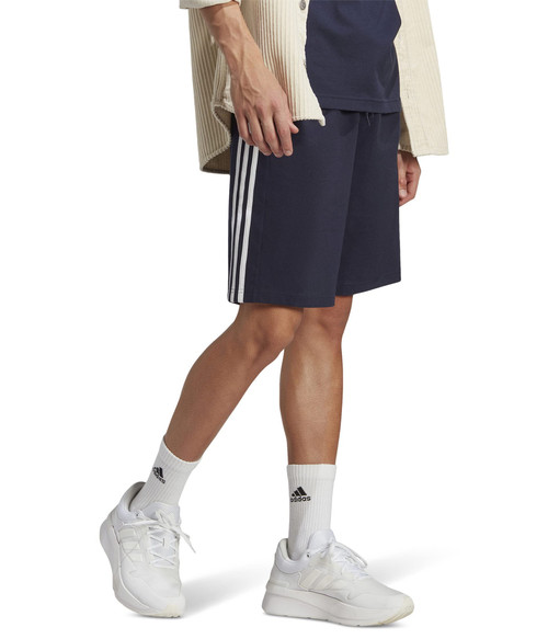 adidas Men's Tall Size Essentials Single Jersey 3-Stripes Shorts, Ink/White