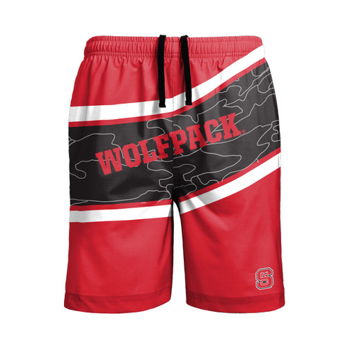 FOCO NCAA NC State Wolfpack Mens Big Wordmark Swim Suit TrunksBig Wordmark Swim Suit Trunks, Team Color, Large
