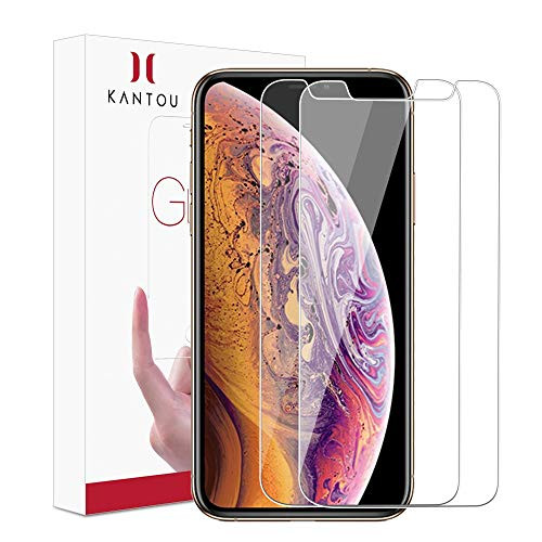 Kantou for iPhone Xs Max Screen Protector, [2 Packs 6.5"] Tempered Glass Screen Protector for iPhone X Max, HD, Ultra Clear, 3D Touch, Anti-Fingerprints, Easy Installation -Only for iPhone Xs Max