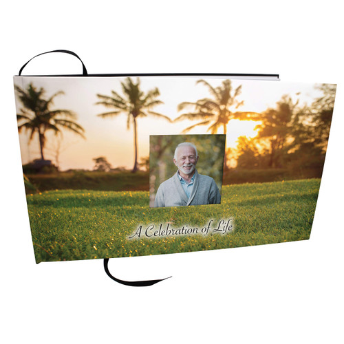 One More Round Golf,Photo Funeral Guest Book Celebration of Life, Guest Book for Funeral, Funeral Guest Books Celebration of Life, Funeral Guest Book for Memorial Service - Sign in Book for Funeral