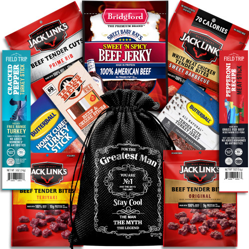 Beef Jerky Gift Baskets For Men - Meat And Cheese Gift Baskets, Birthday Gifts For Men Who Have Everything With Beef Jerky Snacks Variety Pack - Mens Gifts, Care Package For Men, Husband Birthday Gift By Cheshire Gifts