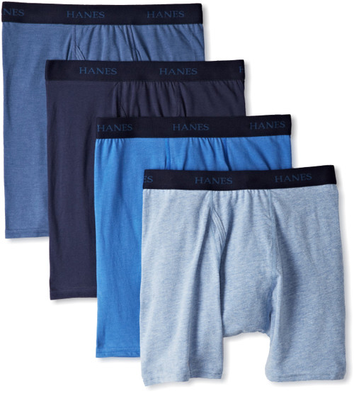 Hanes Ultimate Men's 4-Pack FreshIQ Dyed Stretch Boxer with ComfortFlex Waistband Brief May Vary, Assorted Color, Large