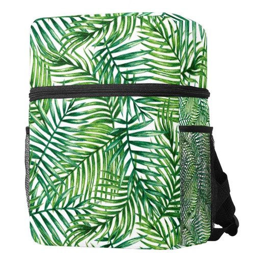 VBFOFBV Backpack for Women Daypack Laptop Backpack Travel Casual Bag, Green Palm Leaves Tropical