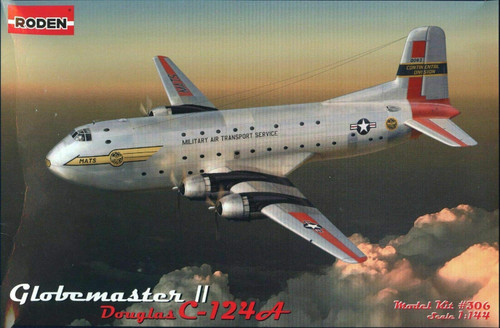 C-124A Globemaster II Transport Aircraft 1/144 Scale Plastic Model Kit Roden 306
