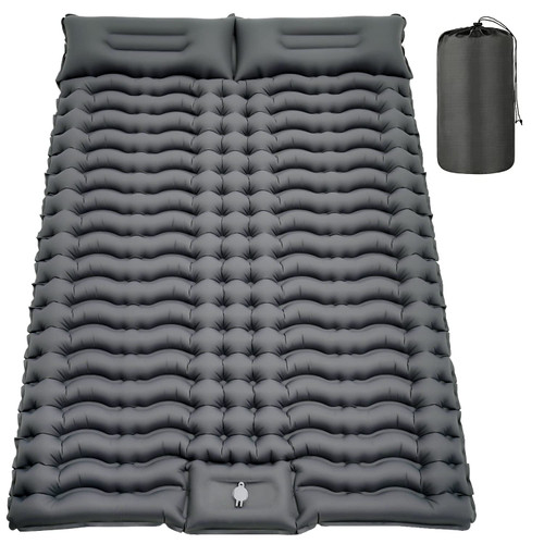 Sleeping Pad for Camping 4" Thickness Self Inflating Camping Mat with Pillow Built-in Foot Pump Portable Camping Pad Waterproof Camping Mattress for Backpacking Hiking Traveling Tent