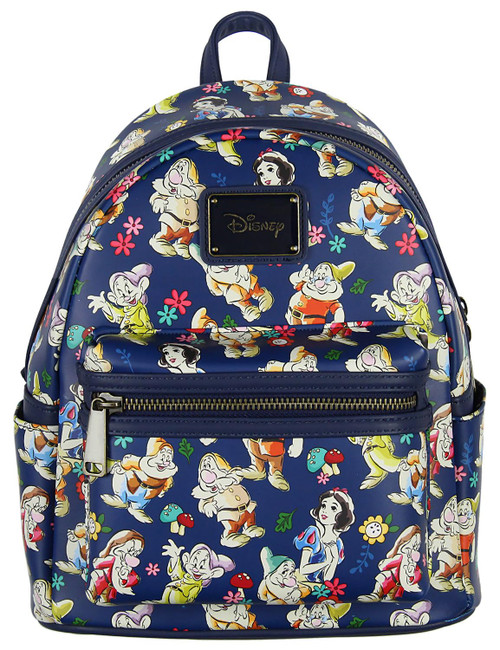 Loungefly Disney Snow White and the Seven Dwarfs Watercolor Print Mini Backpack Loungefly Disney Snow White and the Seven Dwarfs Watercolor Print Mini Backpack