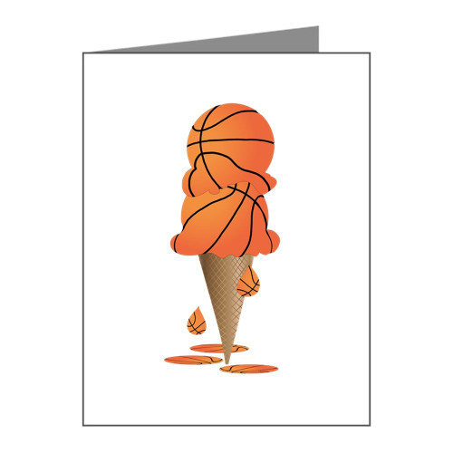 Truly Teague Note Card Basketball Ice Cream Cone
