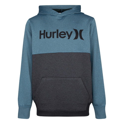 Hurley Boys' Solar Pullover Hoodie, Rift Blue Heather, 7