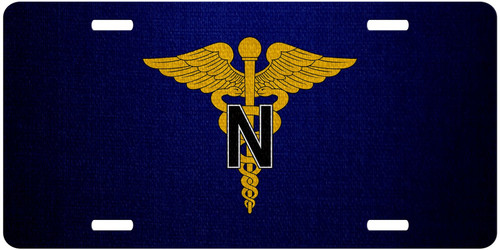 Premium Aluminum License Plate - U.S. Army Nurse Corps, Branch Insignia