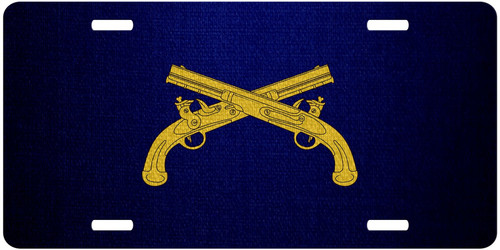 Premium Aluminum License Plate - U.S. Army Military Police Corps, Branch Insignia