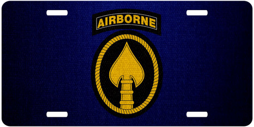 Premium Aluminum License Plate - U.S. Special Operations Command (SOCOM), Shldr Sleeve Premium Aluminum License Plate - U.S. Special Operations Command (SOCOM), Shldr Sleeve