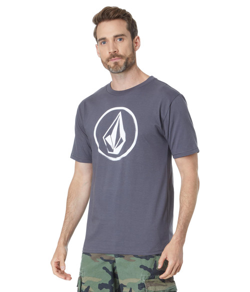 Volcom Men's Regular Crisp Stone Short Sleeve Tee, Charcoal, Large