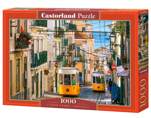 CASTORLAND 1000 Piece Jigsaw Puzzle, Lisbon Trams, Portugal, European Puzzle, Sister City of San Francisco, Adult Puzzle, Castorland C-104260-2 CASTORLAND 1000 Piece Jigsaw Puzzle, Lisbon Trams, Portugal, European Puzzle, Sister City of San Francisco, Adult Puzzle, Castorland C-104260-2