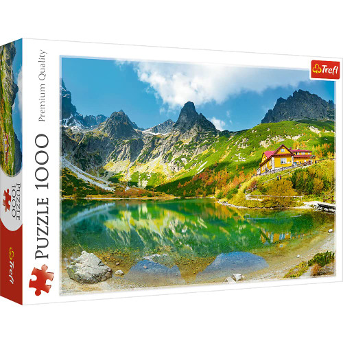 Trefl Red 1000 Piece Puzzle - Shelter Over The Green Pond, Tatras, Slovakia Trefl Red 1000 Piece Puzzle - Shelter Over The Green Pond, Tatras, Slovakia