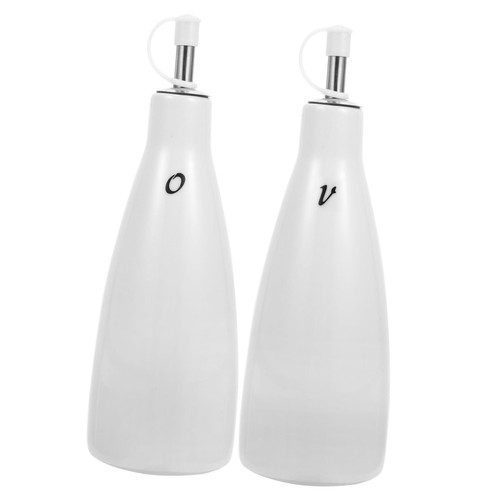 RORPOIR 2Pcs Ceramic Oil Vinegar Pot sauce container olive oil bottle dispenser syrup dispenser cruets for vinegar and oil vinegar dispensing cruets Ceramic Vinegar Pot stainless steel RORPOIR 2Pcs Ceramic Oil Vinegar Pot sauce container olive oil bottle dispenser syrup dispenser cruets for vinegar and oil vinegar dispensing cruets Ceramic Vinegar Pot stainless steel