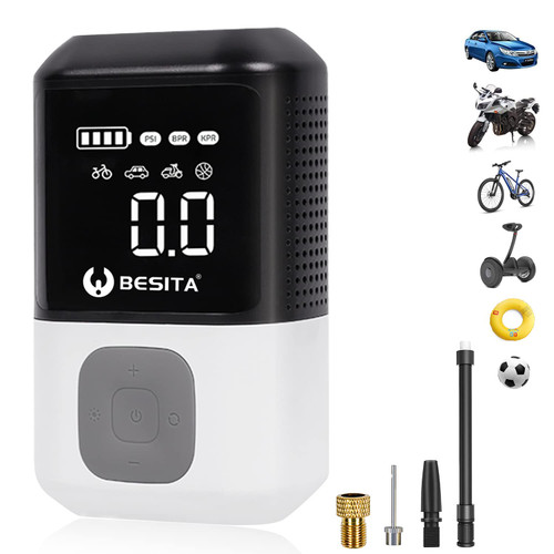 Besita Tire Inflator Portable Air Compressor,Auto Tire Pump with LED Light, Digital Air Pump for Car Tires, Bicycles and Other Inflatables,150 PSI Air Compressor Tire Inflator Besita Tire Inflator Portable Air Compressor,Auto Tire Pump with LED Light, Digital Air Pump for Car Tires, Bicycles and Other Inflatables,150 PSI Air Compressor Tire Inflator