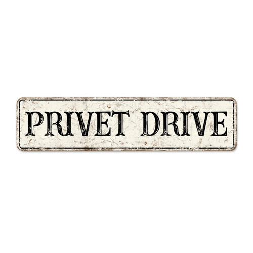 CowkissSign Privet Drive Aluminum Metal Sign Privet Drive Decor Retro Vintage Tin Metal Sign Quality Metal Sign Road Street Signs Retro Garage Signs for Men for Living Room Bedroom Workshop 12x3in