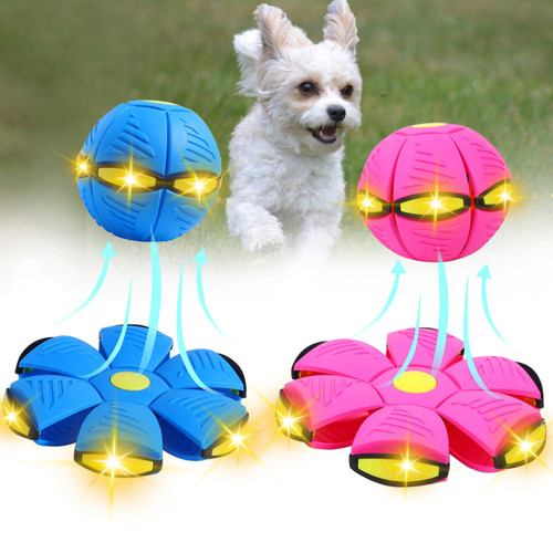 Moiitru Flying Saucer Ball Pet Toy Interactive Flying Saucer Dog Toy Portable Flying Saucer Ball for Dogs, Blue+Pink 6 Lights Moiitru Flying Saucer Ball Pet Toy Interactive Flying Saucer Dog Toy Portable Flying Saucer Ball for Dogs, Blue+Pink 6 Lights