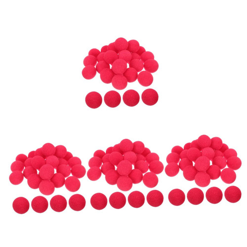 BESTOYARD 100 Pcs Foam Nose red Decor Foam Sponge Clown Nose Dog red Nose Clown Decor Cosplay red Nose Clown Accessories Replaceable Circus noses Decorative Clown Prop Magical Sponge Ball