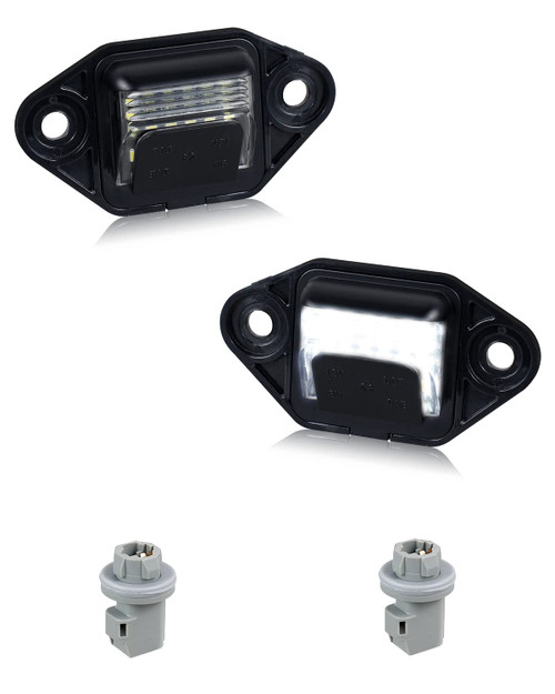 RUXIFEY License Plate Lights Tag Lamp Assembly with Socket Compatible with Ford E150 E250 E350 E450 E550 Super Duty Econoline Pickup Truck