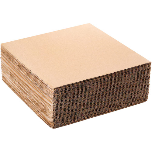 Hacaroa 50 Pack Corrugated Cardboard Sheets 1/8" Thick, 11.8" x 11.8" Flat Cardboard Inserts Square Cardboard Filler Pads for Mailing, Packing, Shipping, Craft, Brown