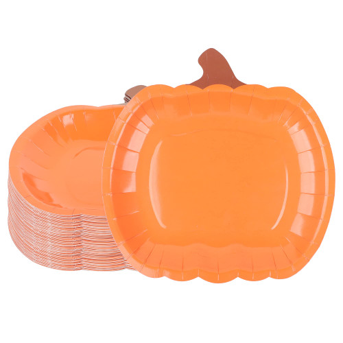 Augisteen 48 Count Pumpkin Paper Plates Fall Disposable Plates 9 Inch Thanksgiving Harvest Orange Party Dinner Plates for Autumn Holiday Catering Events Dinning Party Favors Augisteen 48 Count Pumpkin Paper Plates Fall Disposable Plates 9 Inch Thanksgiving Harvest Orange Party Dinner Plates for Autumn Holiday Catering Events Dinning Party Favors