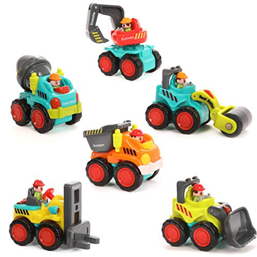 IQ Toys Set of 6 City Construction Vehicles, with a Bulldozer, Excavator, Dump Truck, Cement Truck, Forklift and Road Paver IQ Toys Set of 6 City Construction Vehicles, with a Bulldozer, Excavator, Dump Truck, Cement Truck, Forklift and Road Paver
