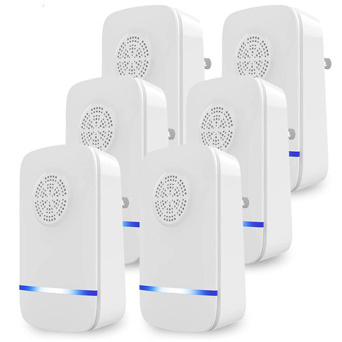 (6 Pack) Ultrasonic Pest Repeller, Plug in Indoor Pest Control, Pest Repellent for Mouse, Insect, Roach, Spider, Rodent, Mosquito Repellent for House Hotel Office Garage Warehouse
