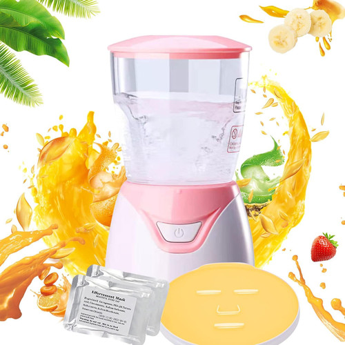 Face Mask Maker Machine Kit - Professional DIY Face Mask Machine for Fruit & Vegetable Mask - Natural Facial Mask Machine Maker for Healthy DIY Homemade Face Mask - Automatic Fruit Mask Machine (Pink)