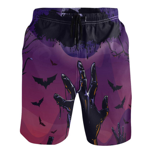 RunningBear Men's Swim Trunks Pockets - Happy Halloween Beach Short for Men Swimming Trunks for Men Multi