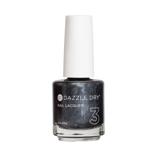 Dazzle Dry Nail Lacquer (Step 3) - Bold - A full coverage shimmer, dark gunmetal gray/black. (0.5 fl oz)