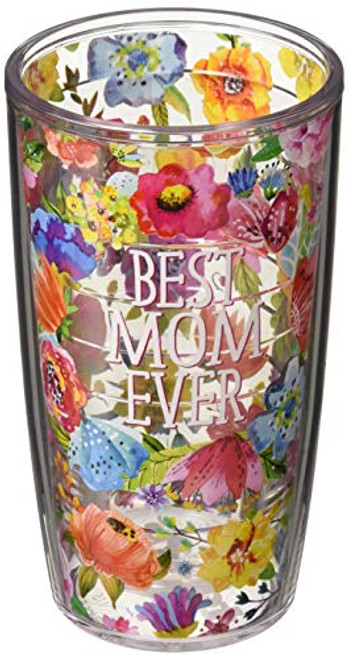 Tervis 1286453 Best Mom Ever Floral Insulated Tumbler with Wrap 16oz, Clear Tervis 1286453 Best Mom Ever Floral Insulated Tumbler with Wrap 16oz, Clear