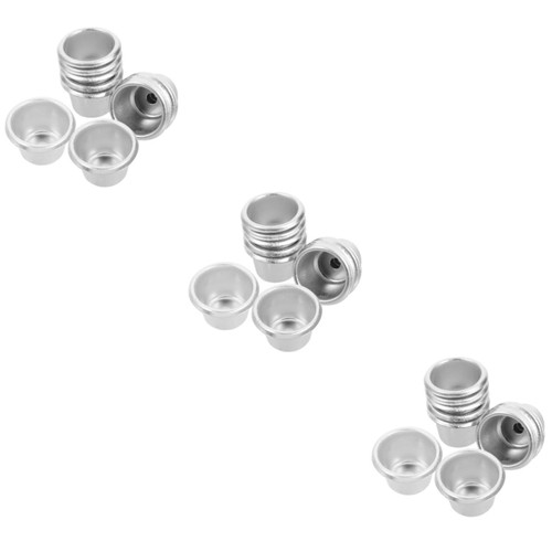 EXCEART 30 pcs Terrarium Tank Terrarium Container Terrarium fogger Mini Candle Holder Tea Light containers Cups Candle Holders for candlesticks Metal Cups Iron Candle Cup Protector