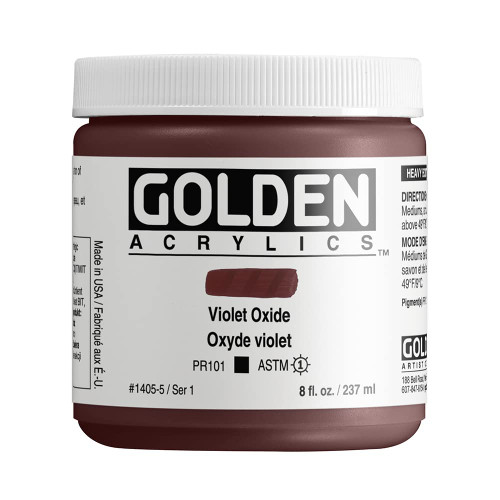 Golden Heavy Body Acrylic - Violet Oxide 8oz jar