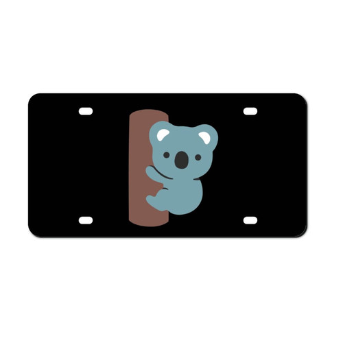 Koala Car Front License Plate Aluminum Rust-Proof Plates Tag Decorative for Men Women