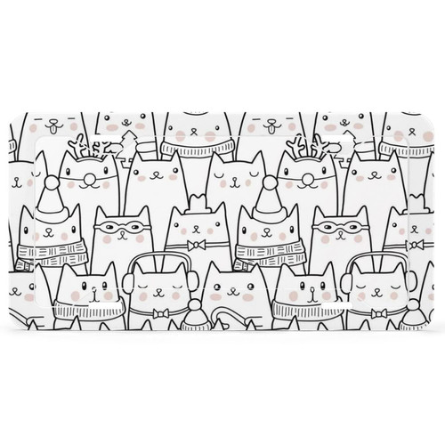Cute Cartoon Cat Car License Plate Frame Aluminum Cute Universal Tag Frames Holder With 4 Holes And Screws For Women Men Car Decorative