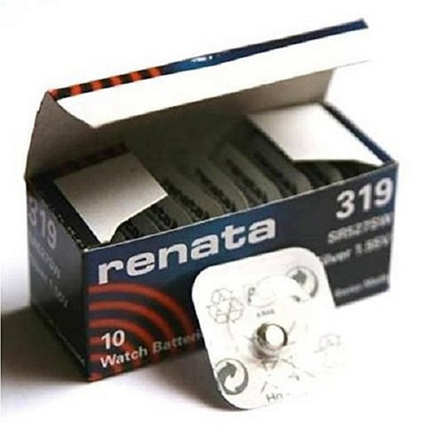 Renata Watch Battery Swiss Made Renata 319 or SR527SW (10 Batteries, SR527SW)