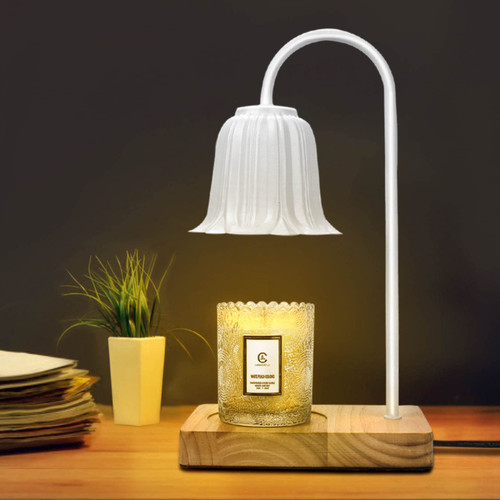 HEDAQI Candle Warmer Lamp with Timer, Dimmable Candle Warmer Lamp Vintage Metal Electric Candle Wax Melter for Jar Scented Candles, Top Candle Lamp with 2 Light Bulbs