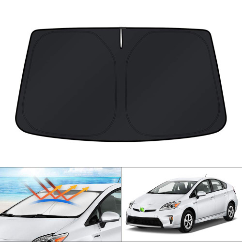 KUST Custom Fit Windshield Sun Shade for 2010-2015 Toyota Prius Hatchback (Not for Prius C or Prius V) Window Shade Foldable Sun Visor Protector Blocks UV Rays Keep Your Car Cooler