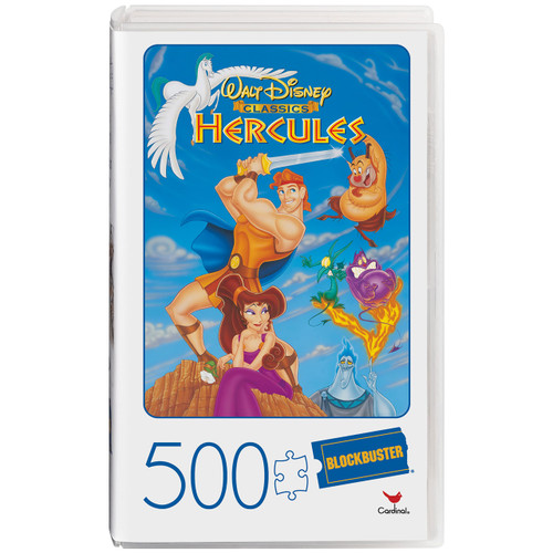 Spin Master Games 500-Piece Adult Jigsaw Puzzle in Plastic Retro Blockbuster VHS Video Case, Hercules