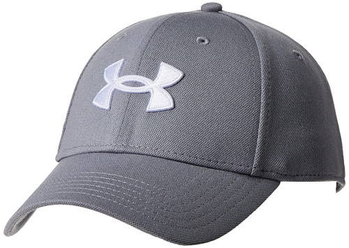 Under Armour Men's Standard Blitzing Cap Stretch Fit, (035) Steel / / White, X-Large/XX-Large