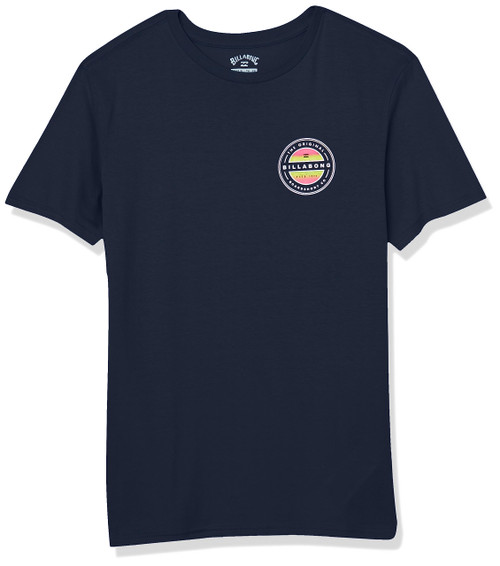 Billabong Boys' Short Sleeve Graphic Tee, Navy Heavy Rotor