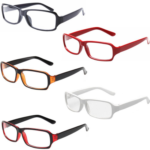 FancyG Vintage Inspired Classic Retro Style Rectangle Shape Glasses Frame Clear Lens Eyewear 5 Pieces Color Set69