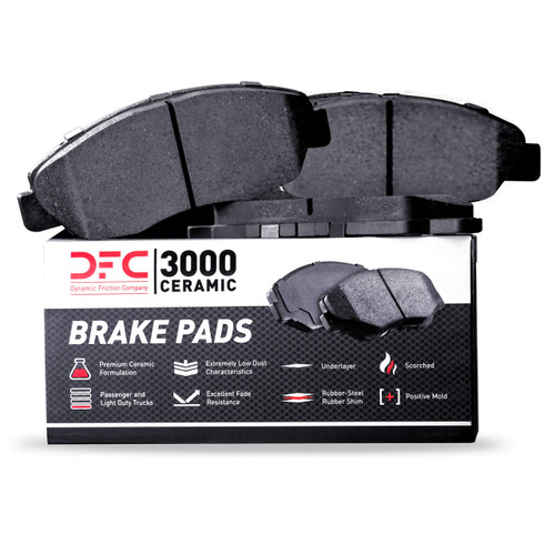 Dynamic Friction Company 3000 Ceramic Brake Pads 1310-1826-00-Front Set For 2015-2019 Hyundai Sonata, 2016-2020 Kia Optima, 2019-2022 Hyundai Kona Electric, 2019-2022 Kia Niro EV