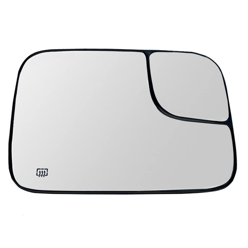 Right Passenger Side Heated Blind Spot Convex Mirror Glass Replacement For 2005-2009 Dodge Ram 1500 2500 3500 - Ram 1500 2500 3500 Side Mirror With Rear Holder - Replace 5161010AA