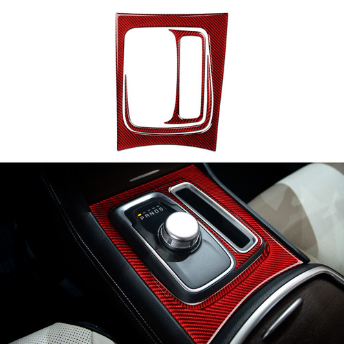 BRMYL Car Gear Shift Panel Decals for Chrysler 300 Accessories 2015 2016 2017 2018 2019 2020 2021 2022 2023 Carbon Fiber Interior Stickers